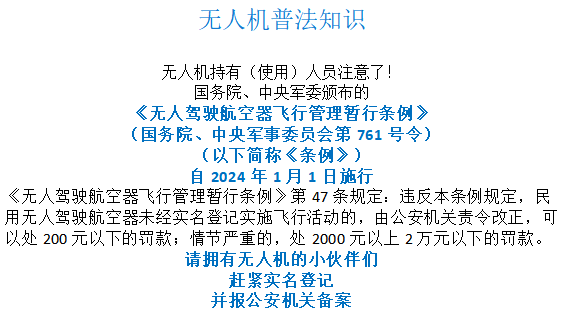 無人機普法知識

